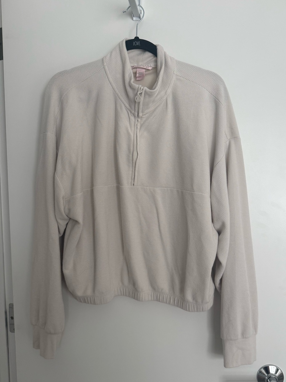 Victoria's Secret Quarter-Zip Pullover Sweater - Cream